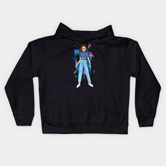 Stranger Things Eleven Kids Hoodie by irisatakoyuncu